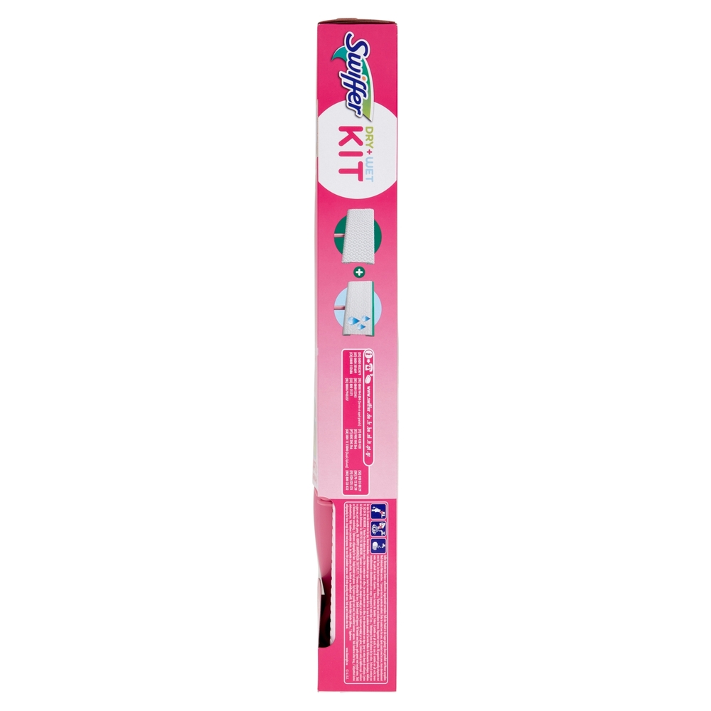 Swiffer Dry+Wet Kit Scopa +8 Panni Cattura Polvere +3 Panni Lavapavimenti Wet limited edition